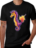 Seahorse Graphic Tee - Unique Sea Life Design