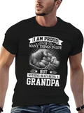 Proud Grandpa Black T-Shirt
