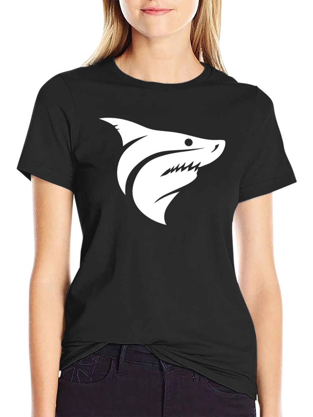 Cool Shark Graphic Black T-Shirt