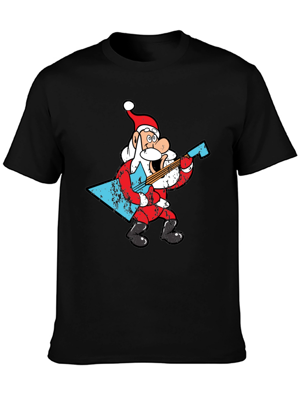 Rockin Santa Claus Graphic T-Shirt