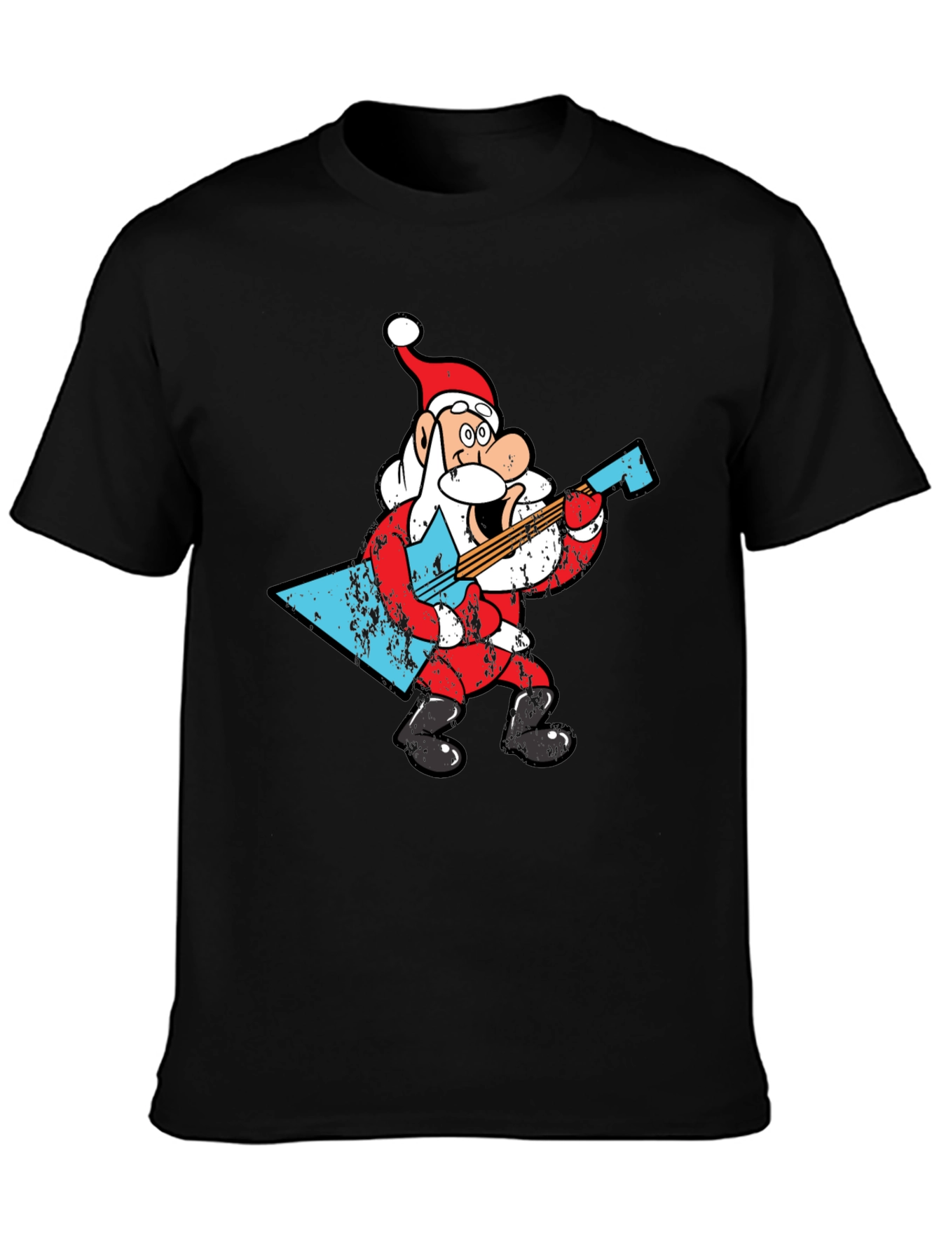Rockin Santa Claus Graphic T-Shirt
