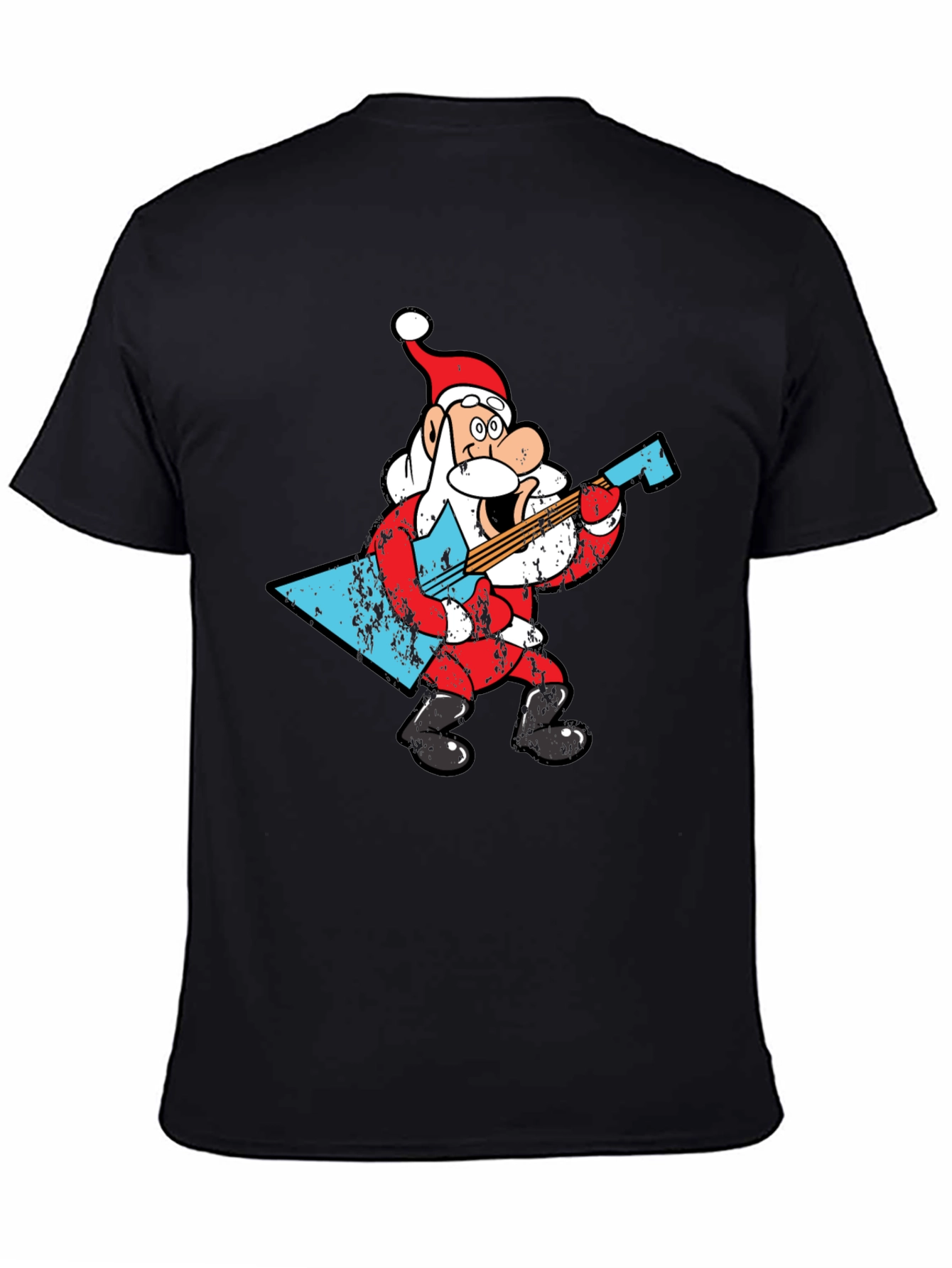 Rockin Santa Claus Graphic T-Shirt