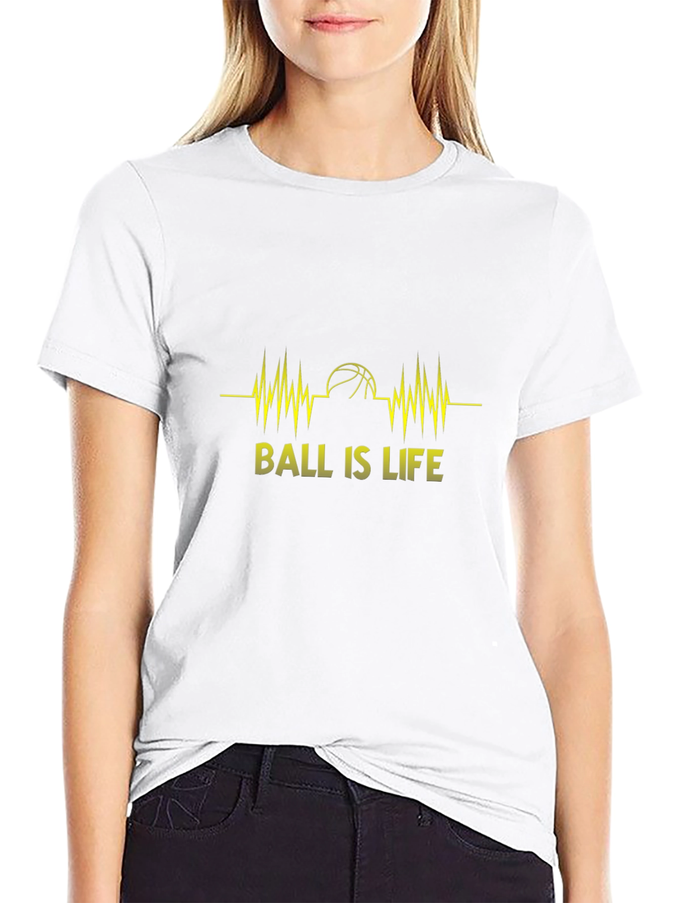 Ball is Life Graphic Tee - Black Cotton T-Shirt
