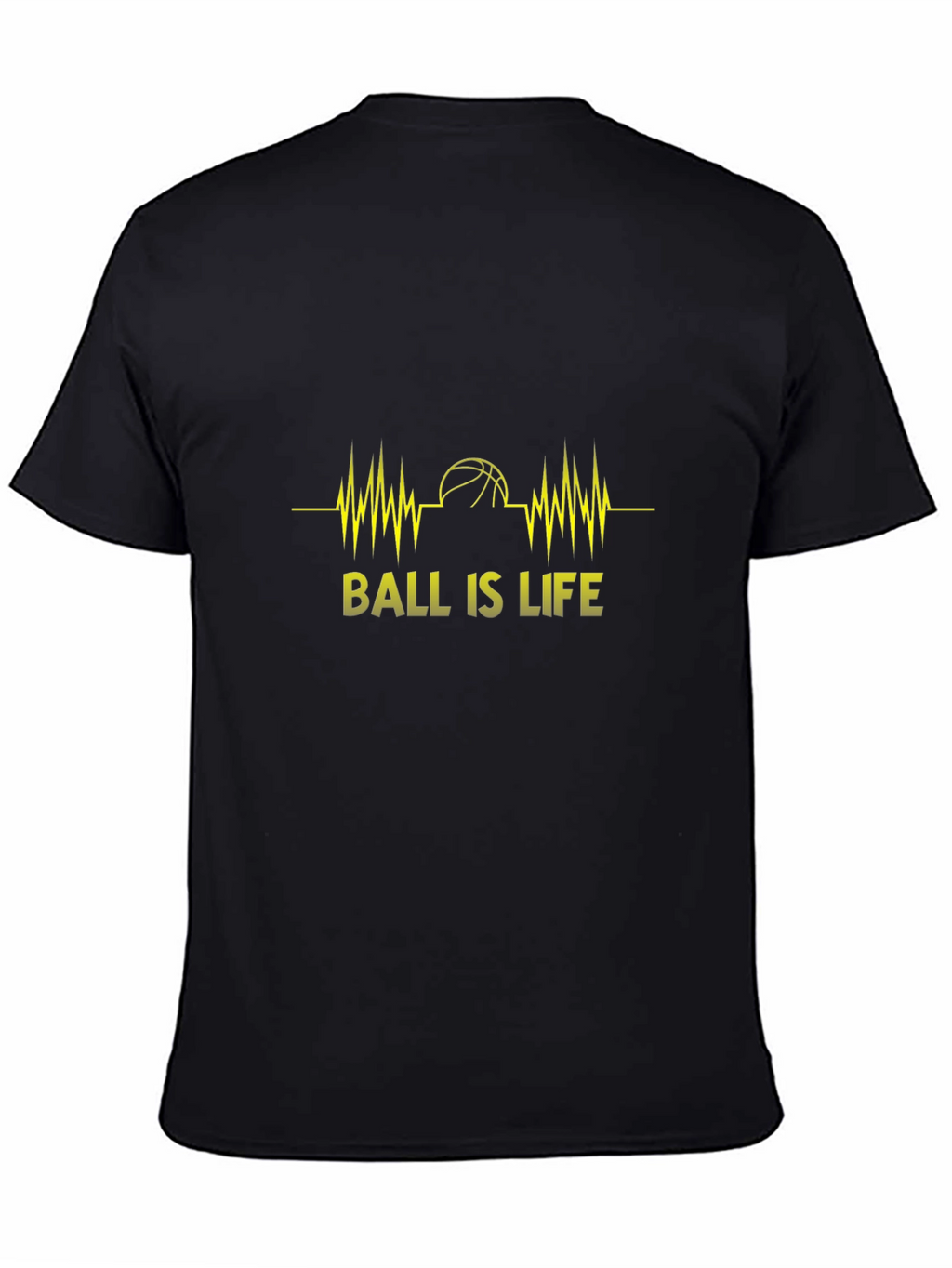 Ball is Life Graphic Tee - Black Cotton T-Shirt