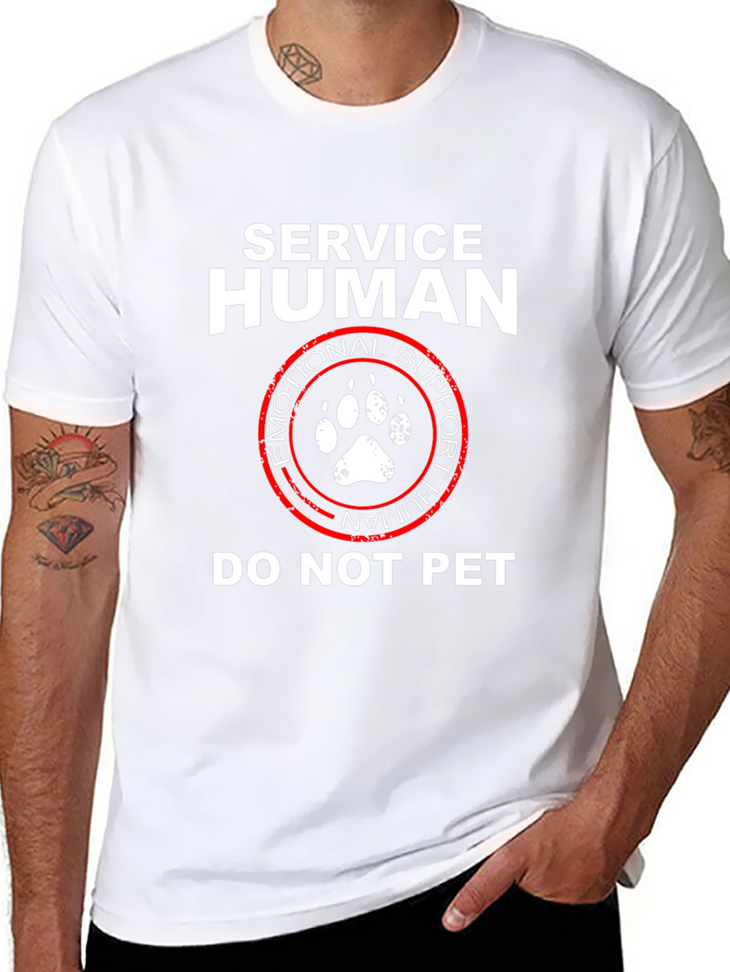 Service Human Emotional Support Do Not Pet T-Shirt
