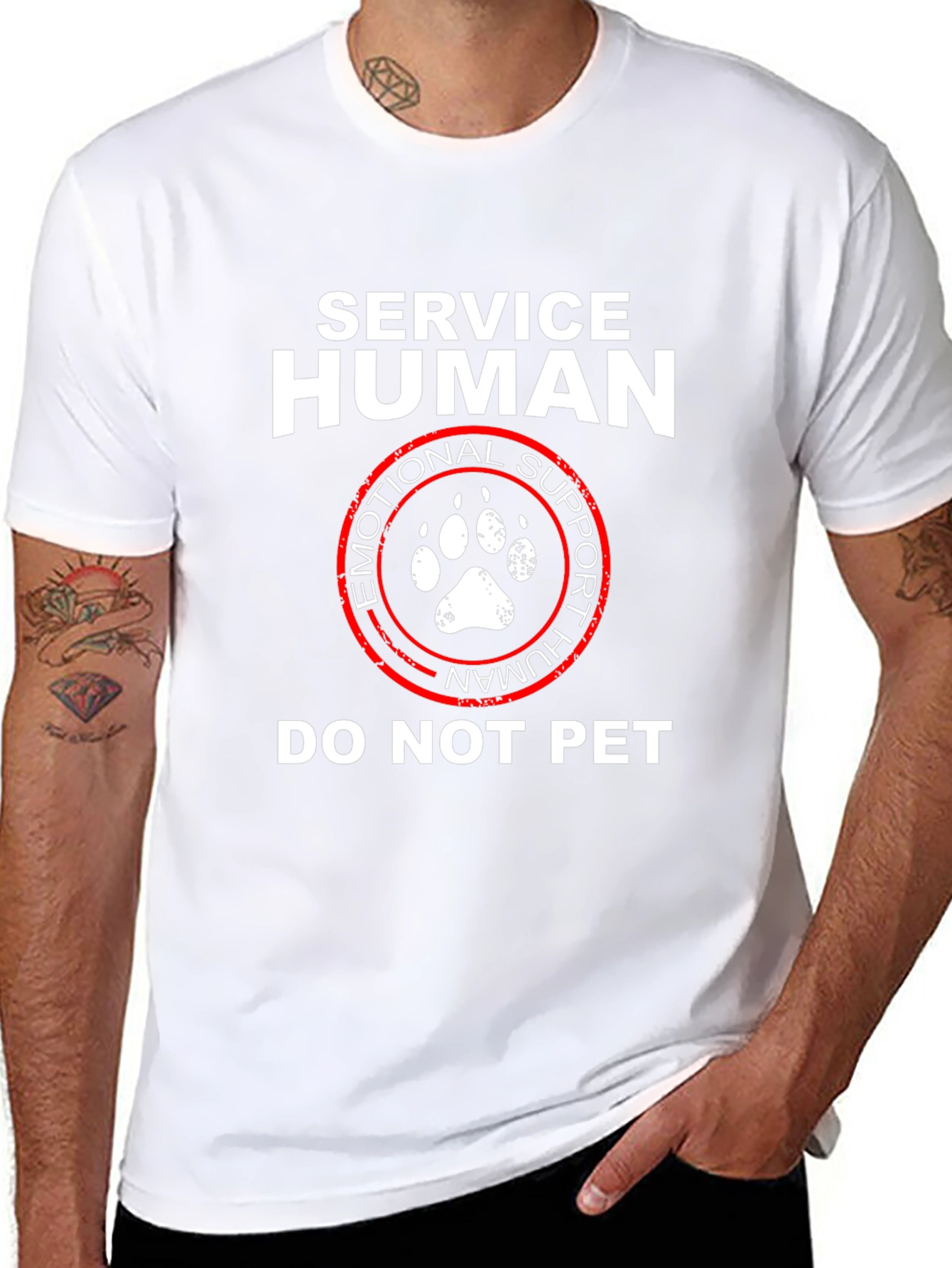 Service Human Emotional Support Do Not Pet T-Shirt