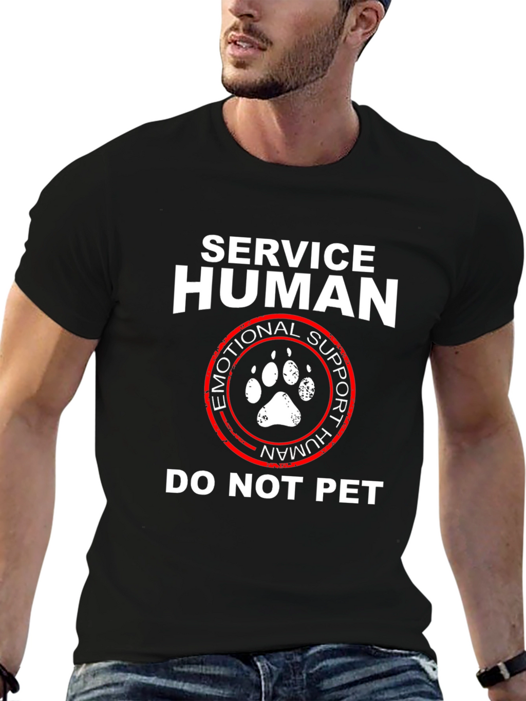 Service Human Emotional Support Do Not Pet T-Shirt