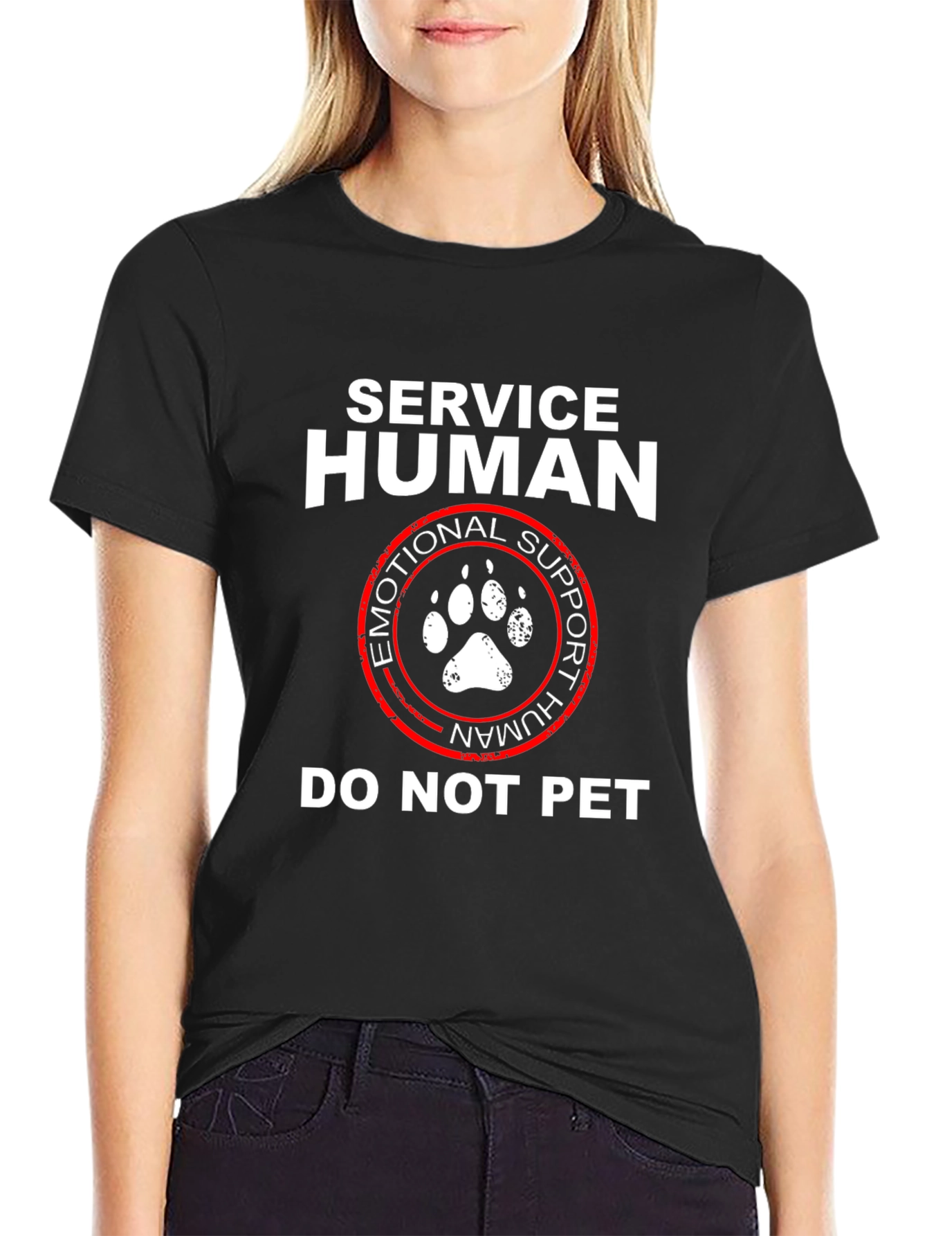 Service Human Emotional Support Do Not Pet T-Shirt
