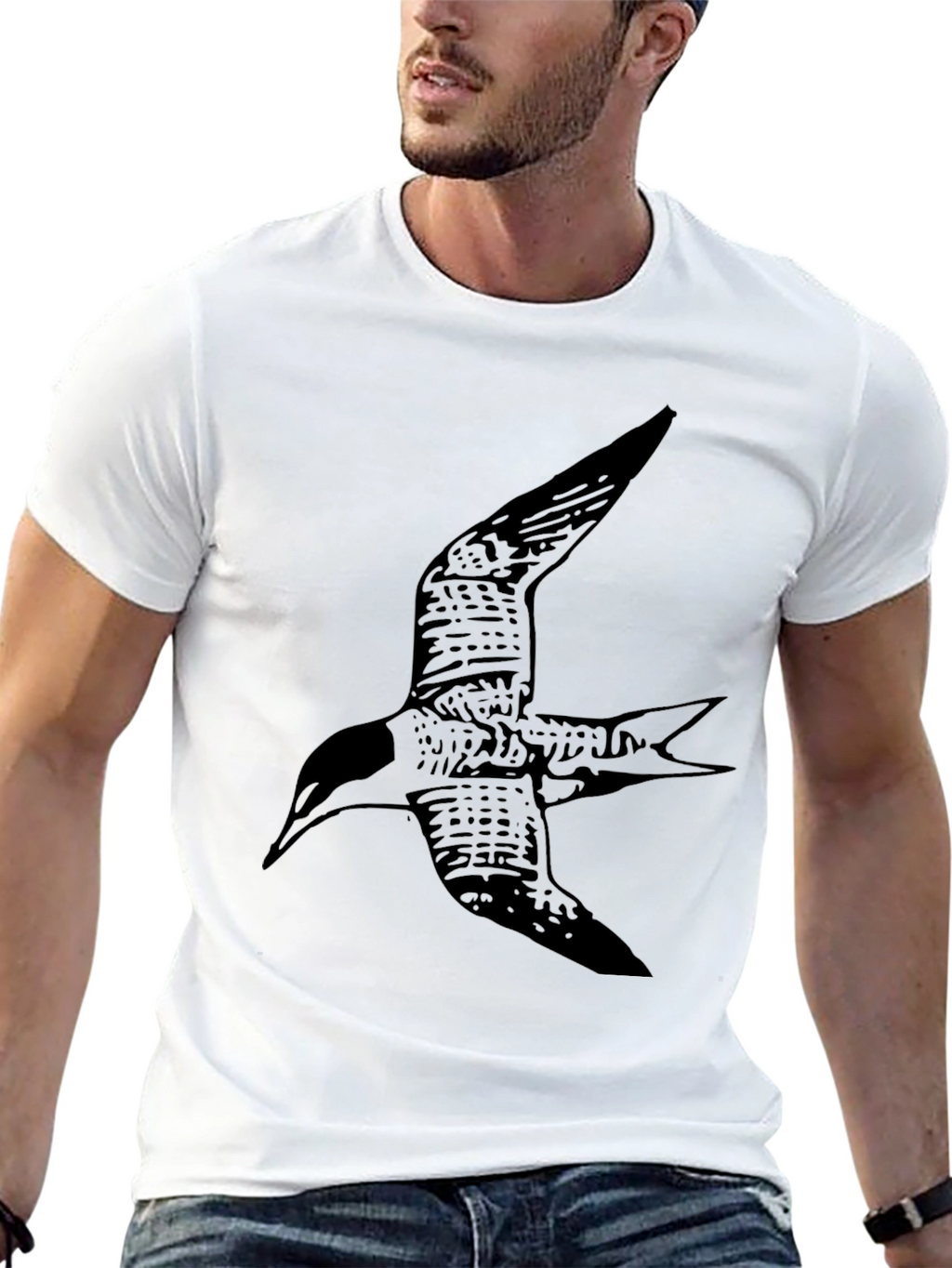 Black Bird Graphic Tee - Casual Style