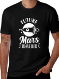 Future Mars Traveler Black T-Shirt