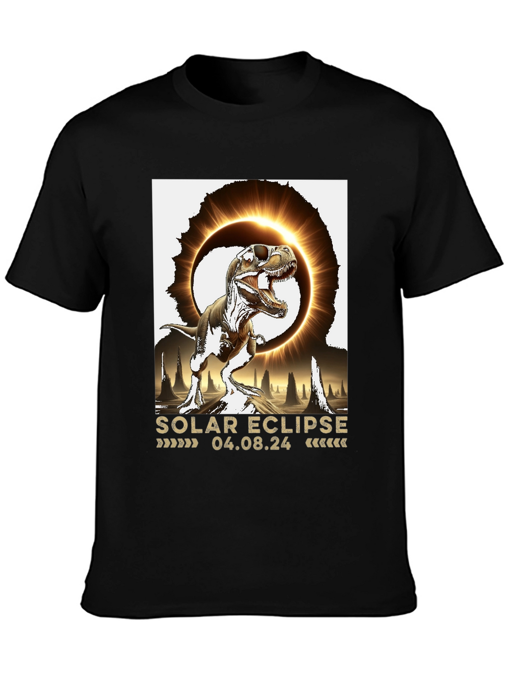 Solar Eclipse Dinosaur T-Shirt