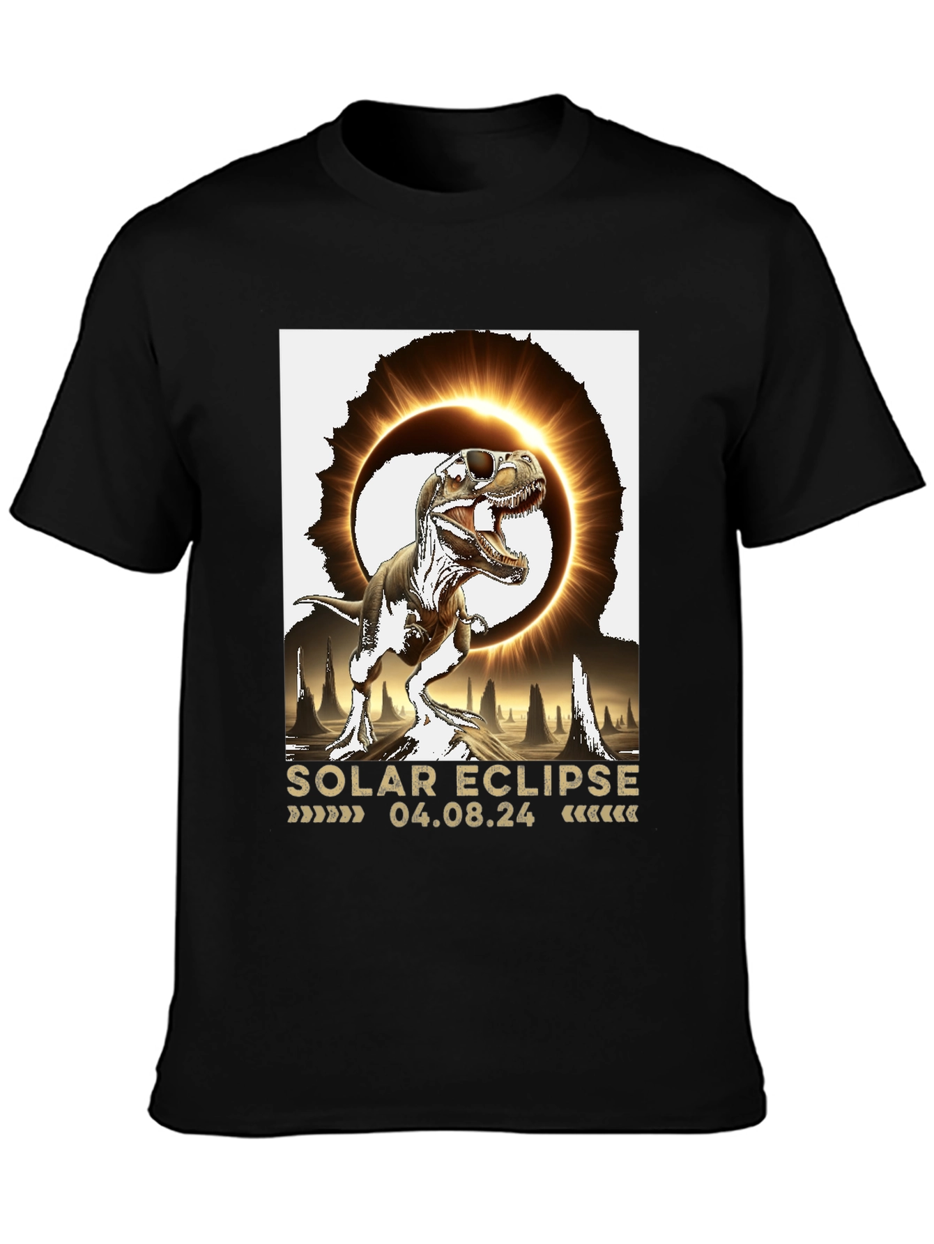 Solar Eclipse Dinosaur T-Shirt