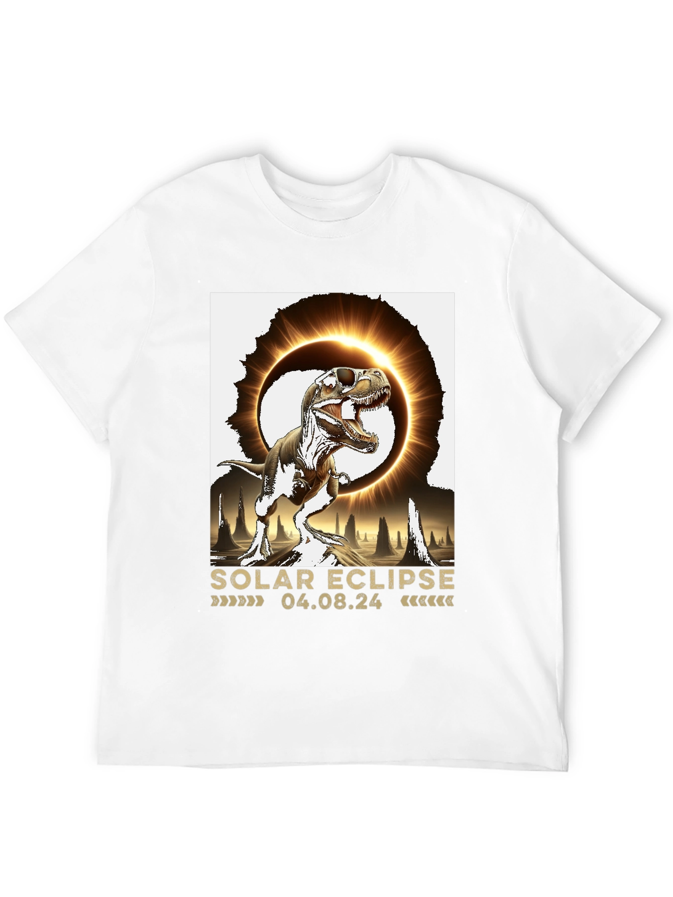 Solar Eclipse Dinosaur T-Shirt