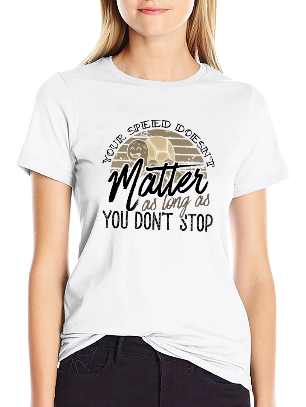 Inspirational Turtle Graphic T-Shirt