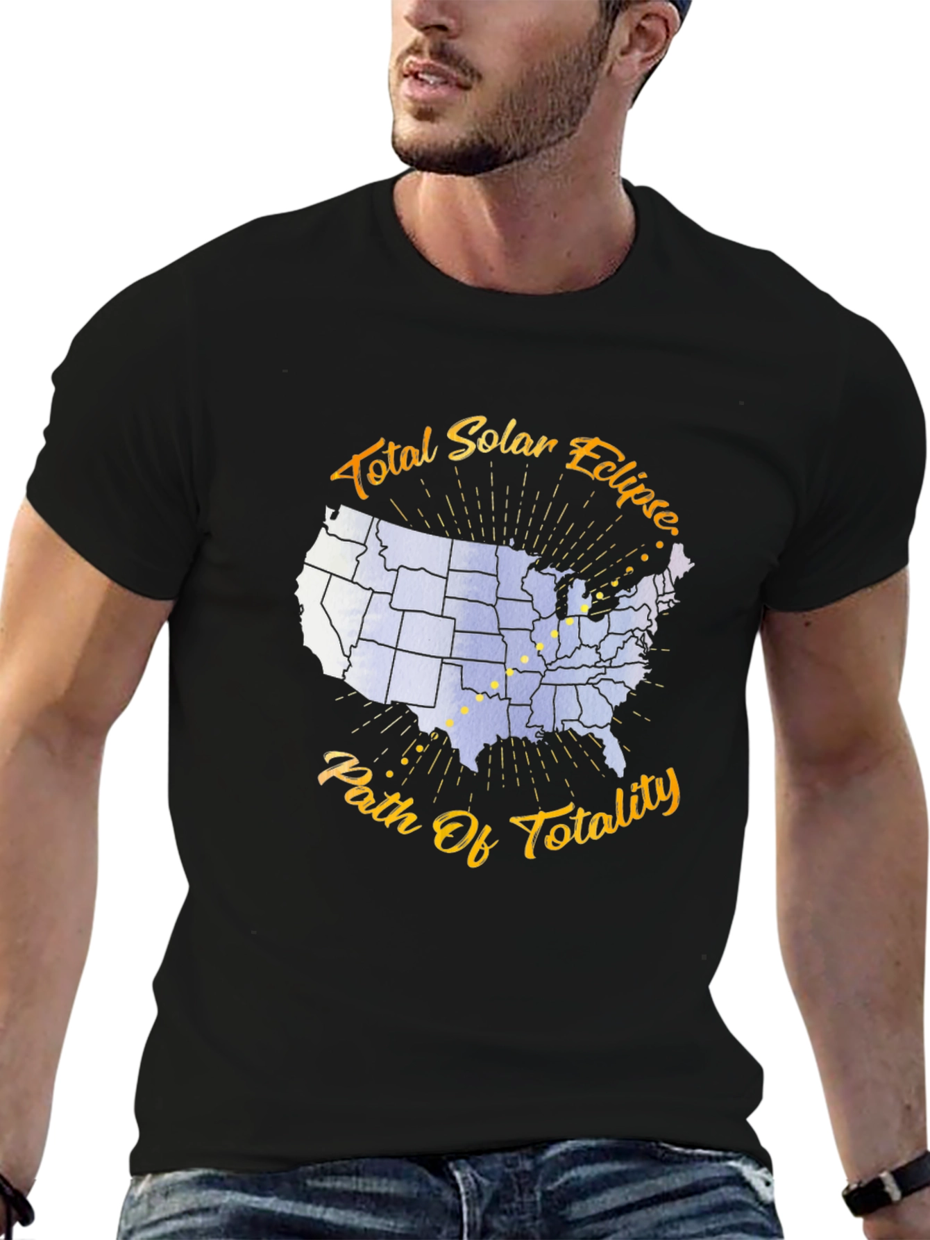 Total Solar Eclipse Path of Totality Graphic T-Shirt