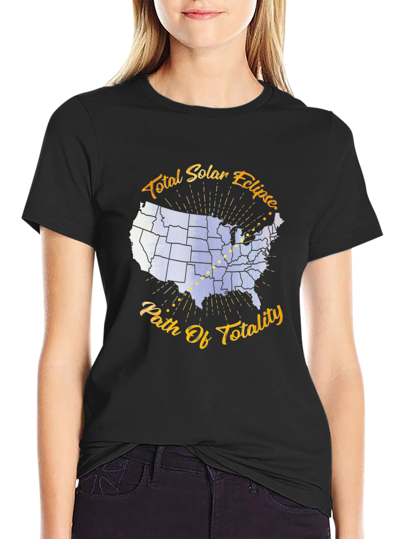 Total Solar Eclipse Path of Totality Graphic T-Shirt