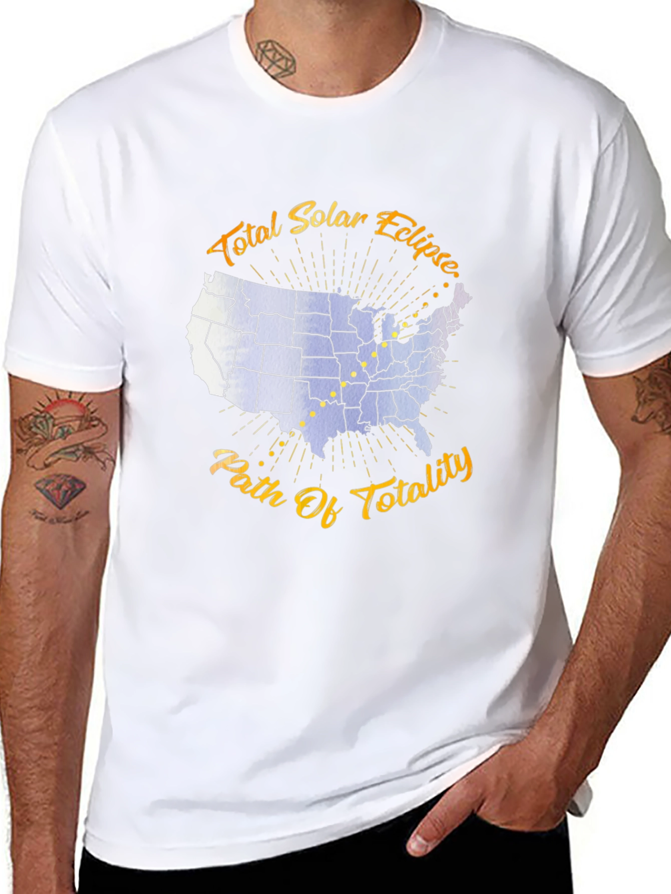 Total Solar Eclipse Path of Totality Graphic T-Shirt