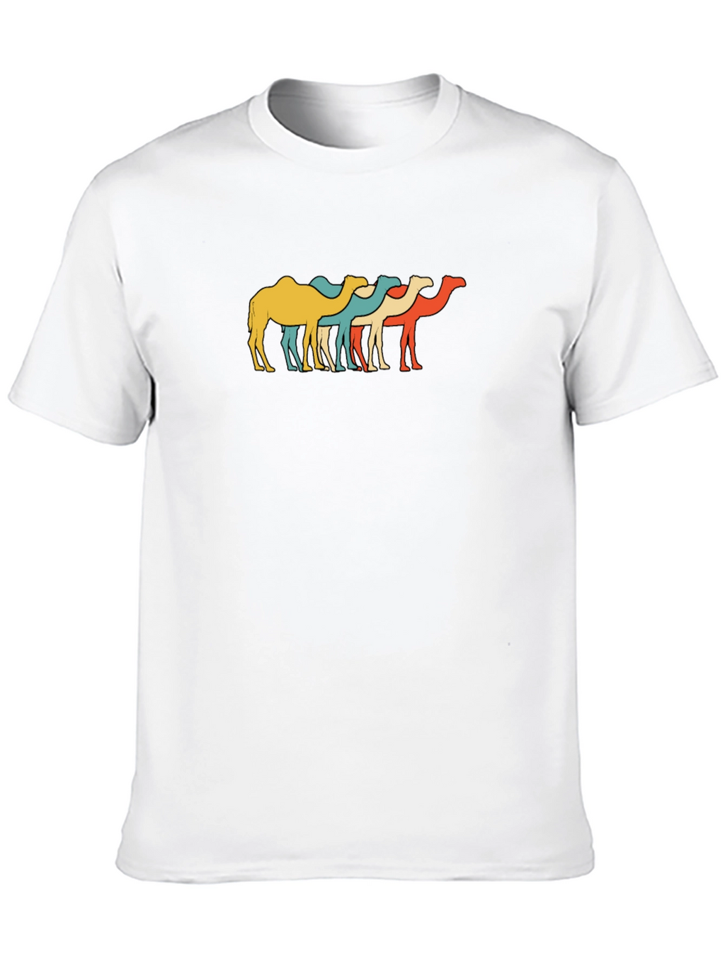 Retro Camel T-Shirt - Funky Desert Style