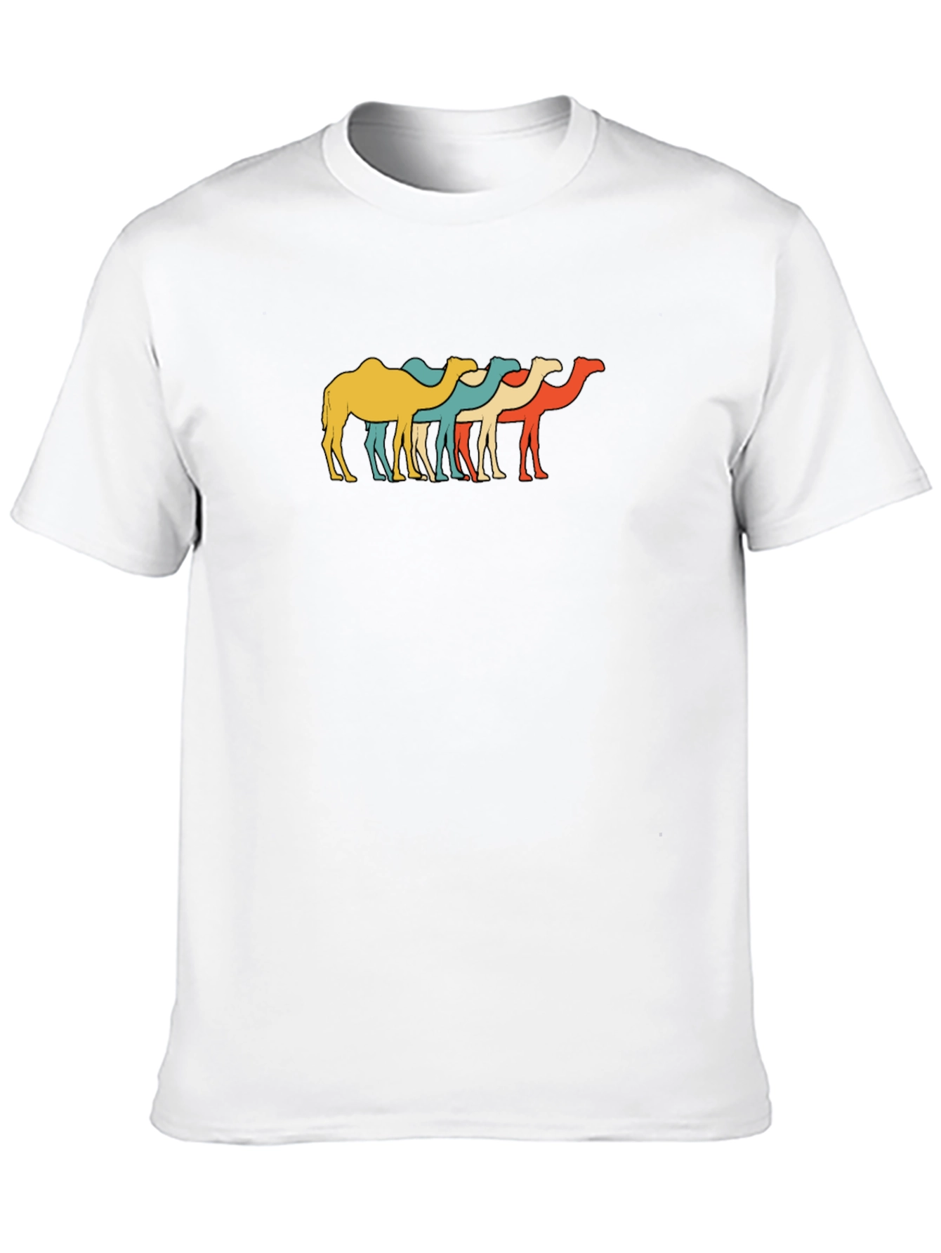 Retro Camel T-Shirt - Funky Desert Style