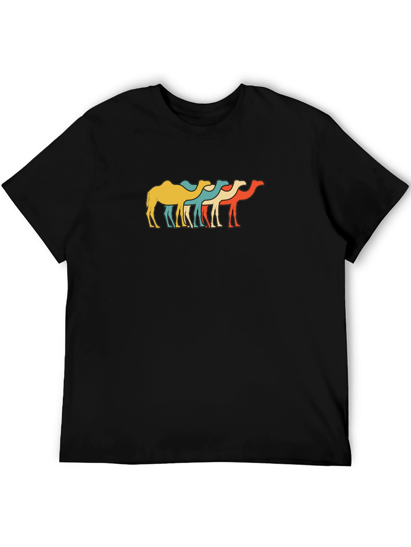 Retro Camel T-Shirt - Funky Desert Style