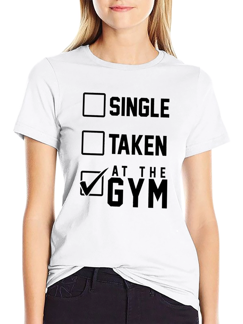Gym Humor T-Shirt: Single Taken At The Gym