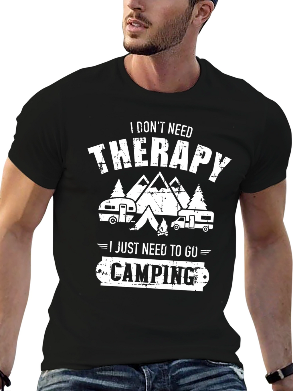 Camping Therapy Graphic Tee - Unisex