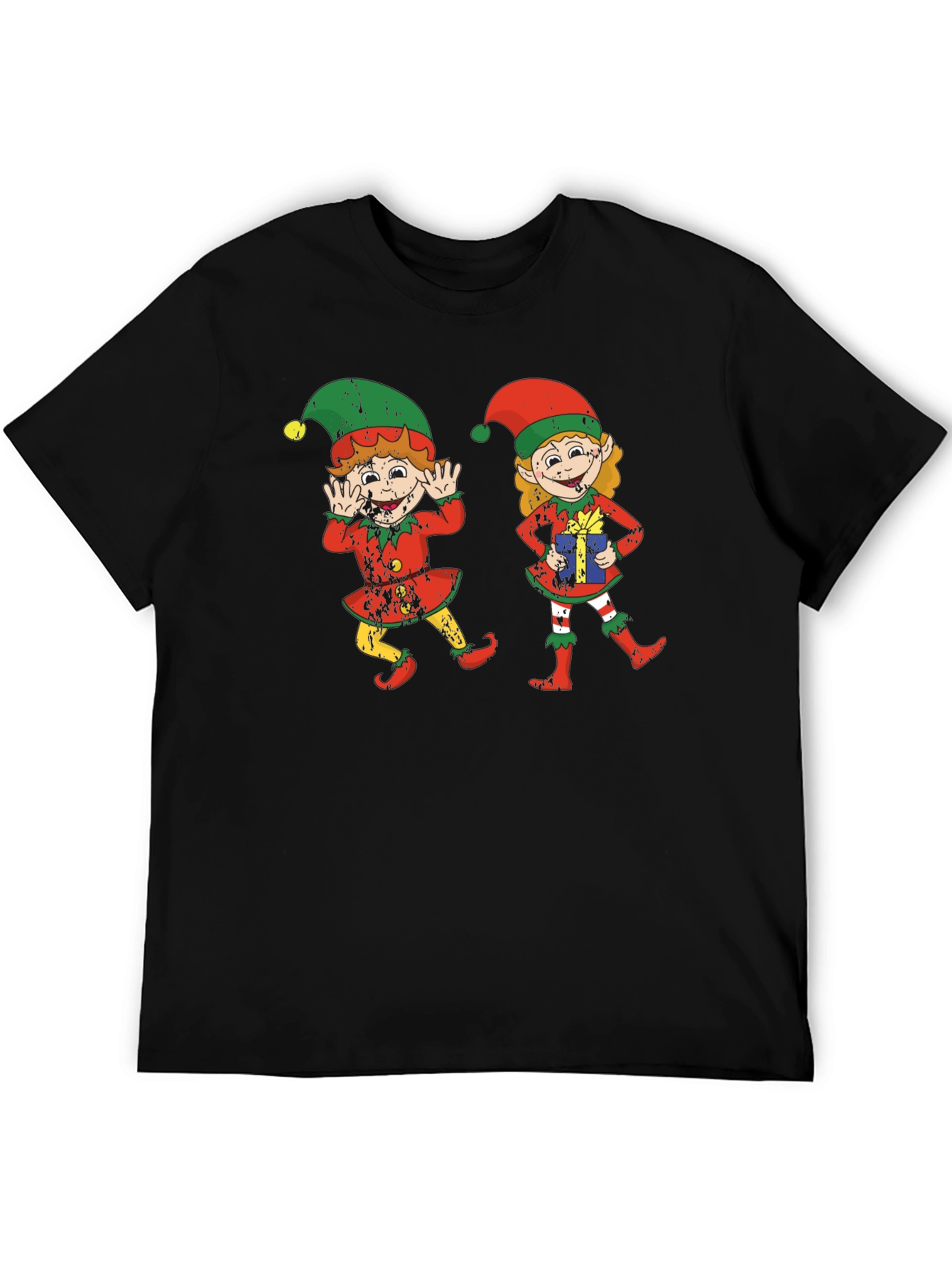 Festive Elf Graphic Tee - Holiday Cheer