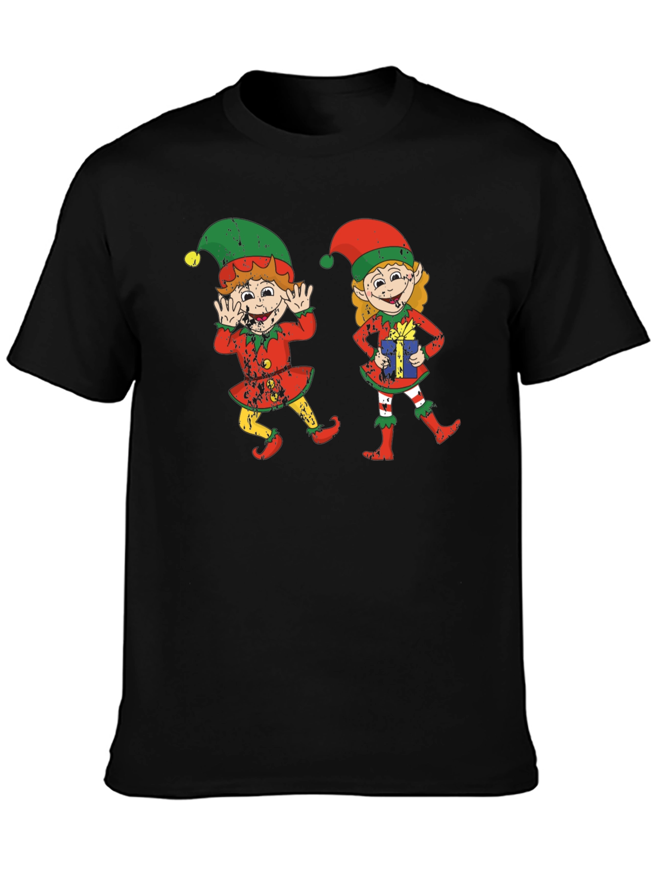Festive Elf Graphic Tee - Holiday Cheer