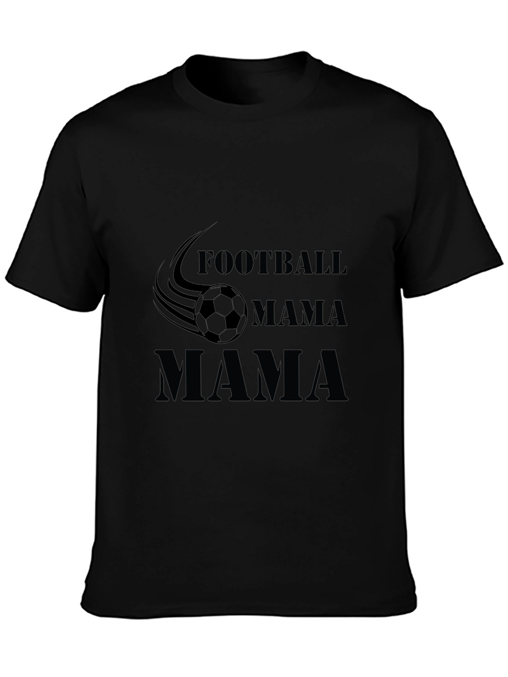 Football Mama Graphic T-Shirt - Black