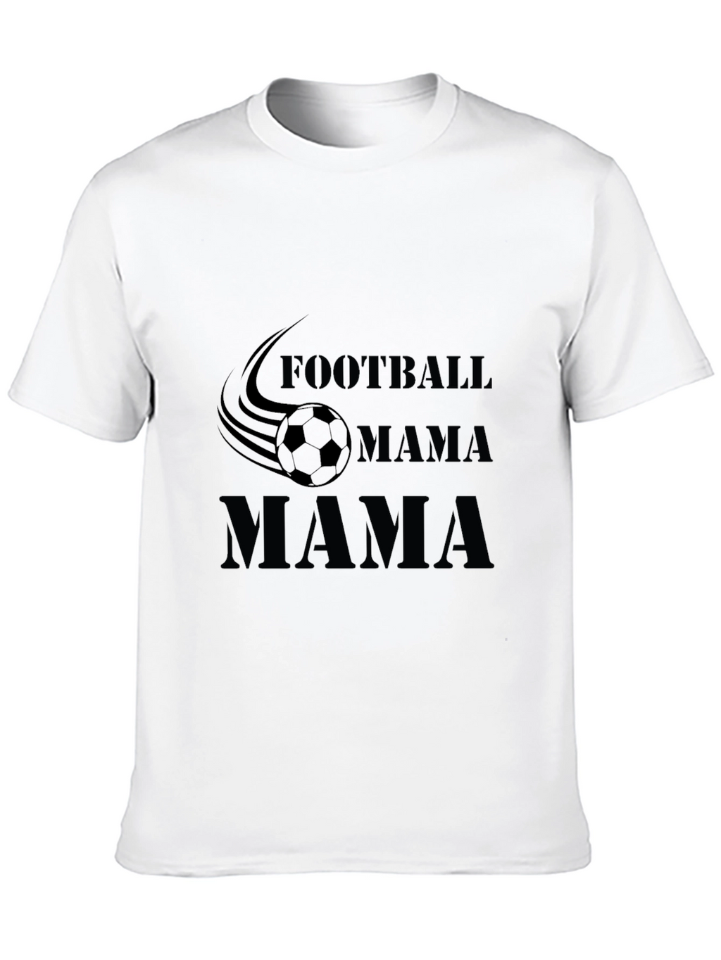 Football Mama Graphic T-Shirt - Black