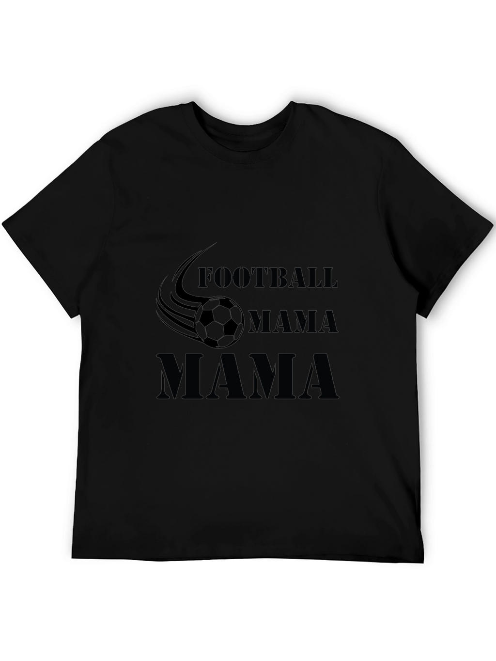 Football Mama Graphic T-Shirt - Black
