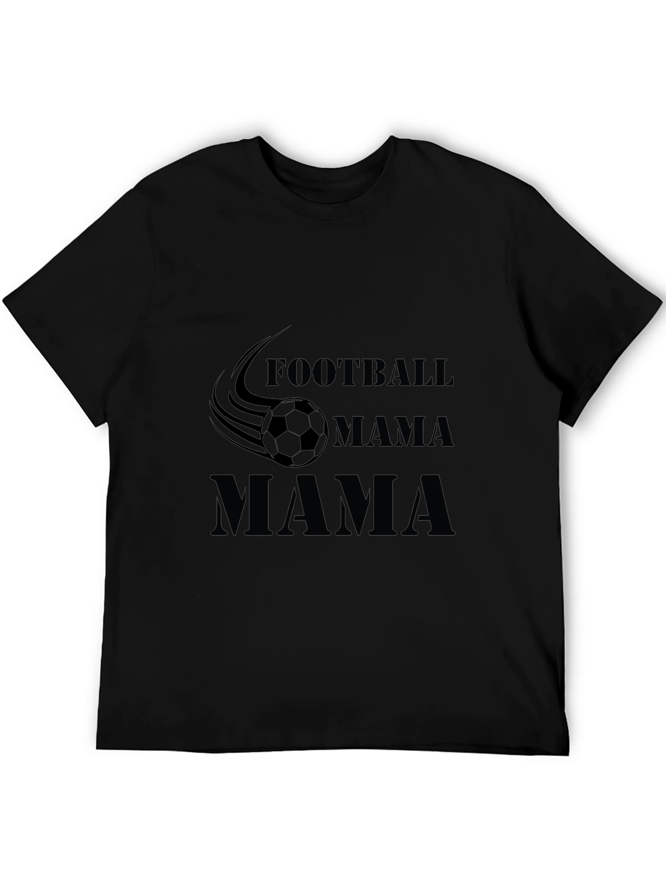 Football Mama Graphic T-Shirt - Black