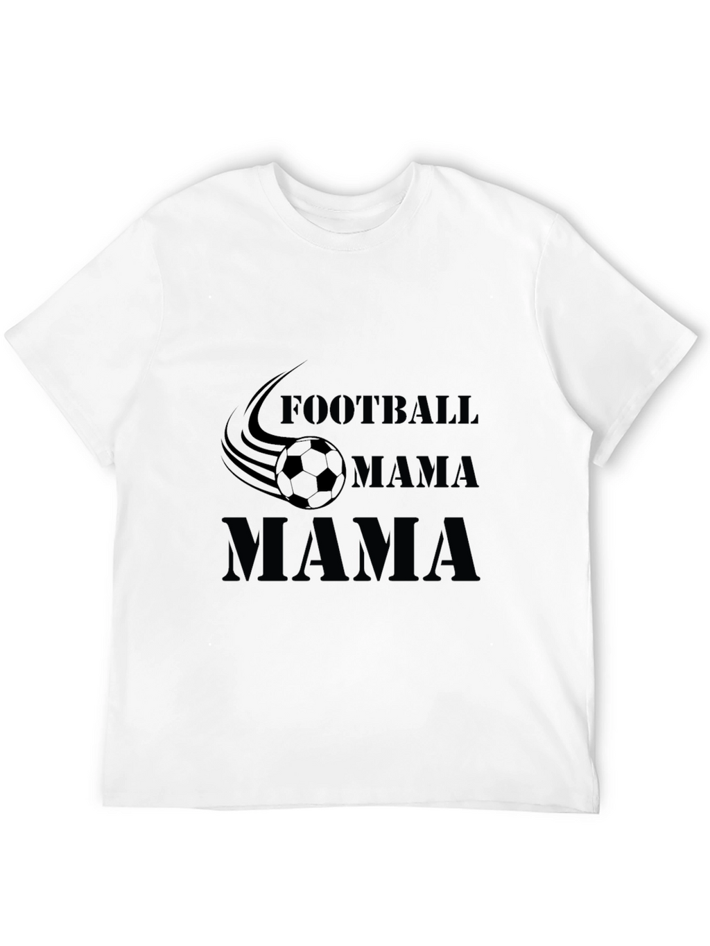 Football Mama Graphic T-Shirt - Black