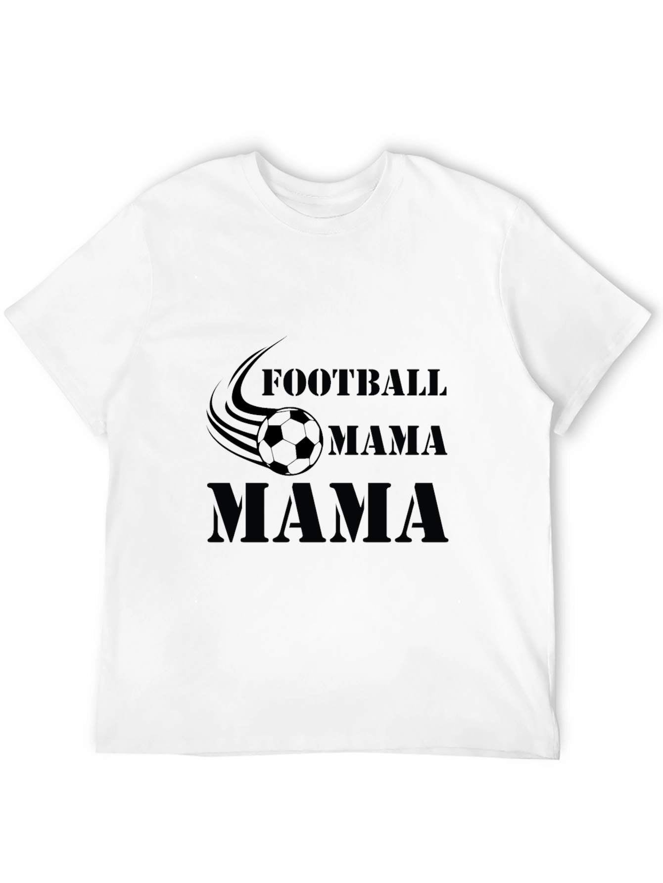 Football Mama Graphic T-Shirt - Black