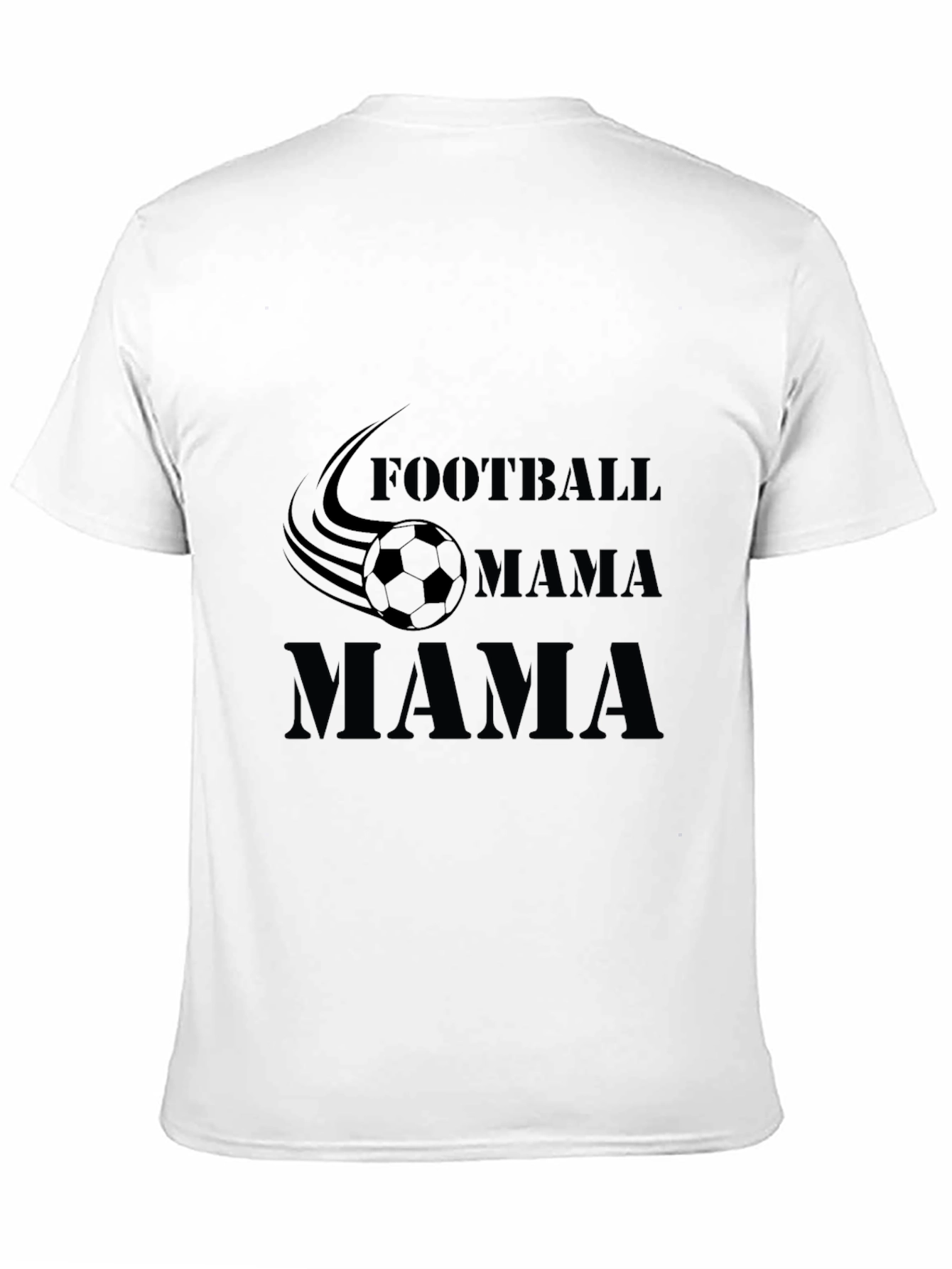 Football Mama Graphic T-Shirt - Black