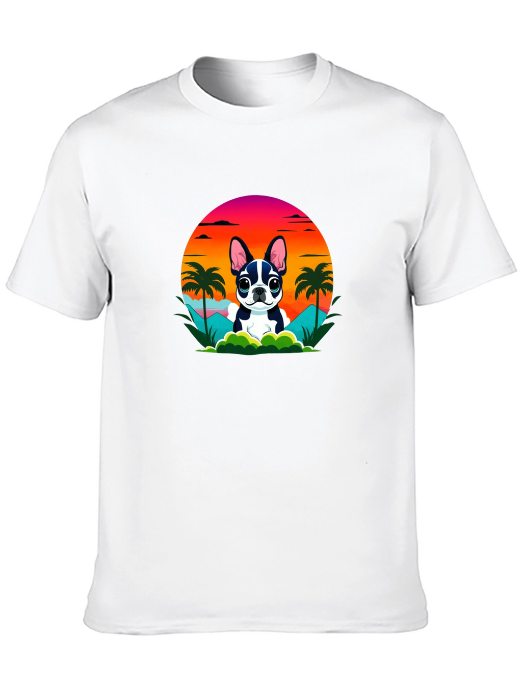 Boston Terrier Sunset Tee