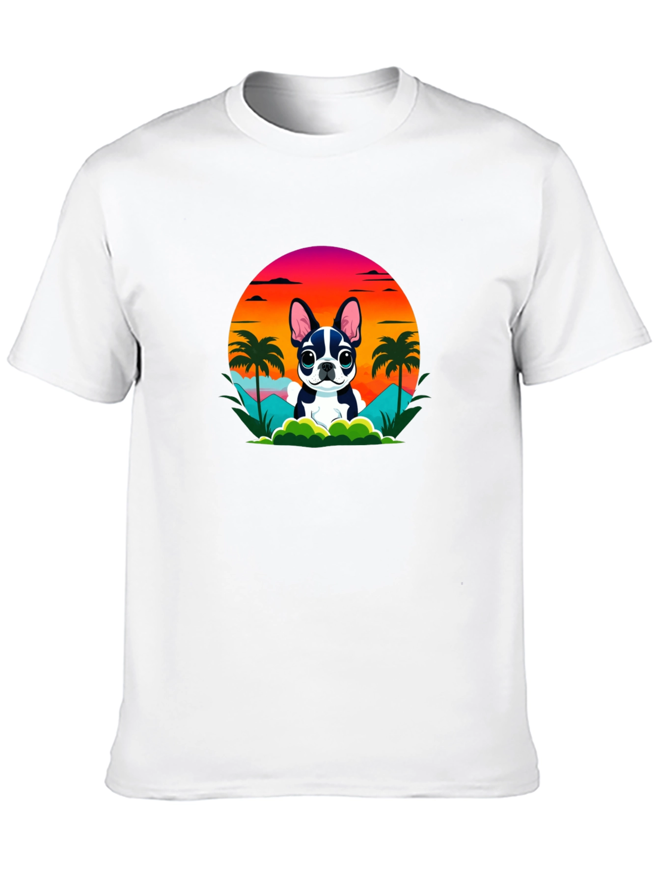 Boston Terrier Sunset Tee