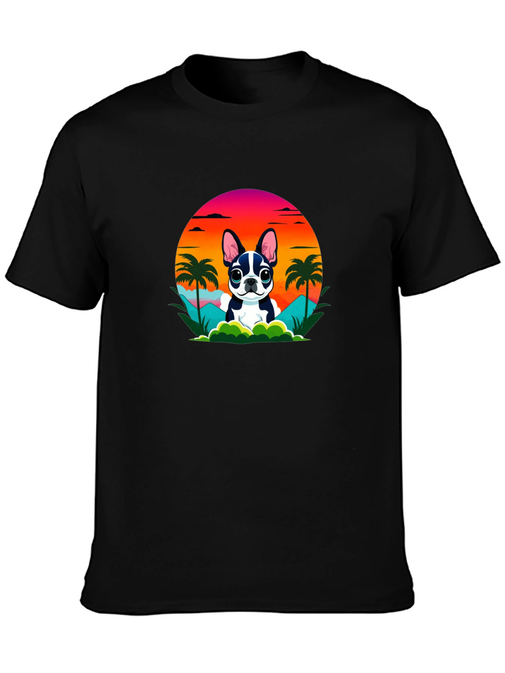 Boston Terrier Sunset Tee