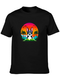 Boston Terrier Sunset Tee