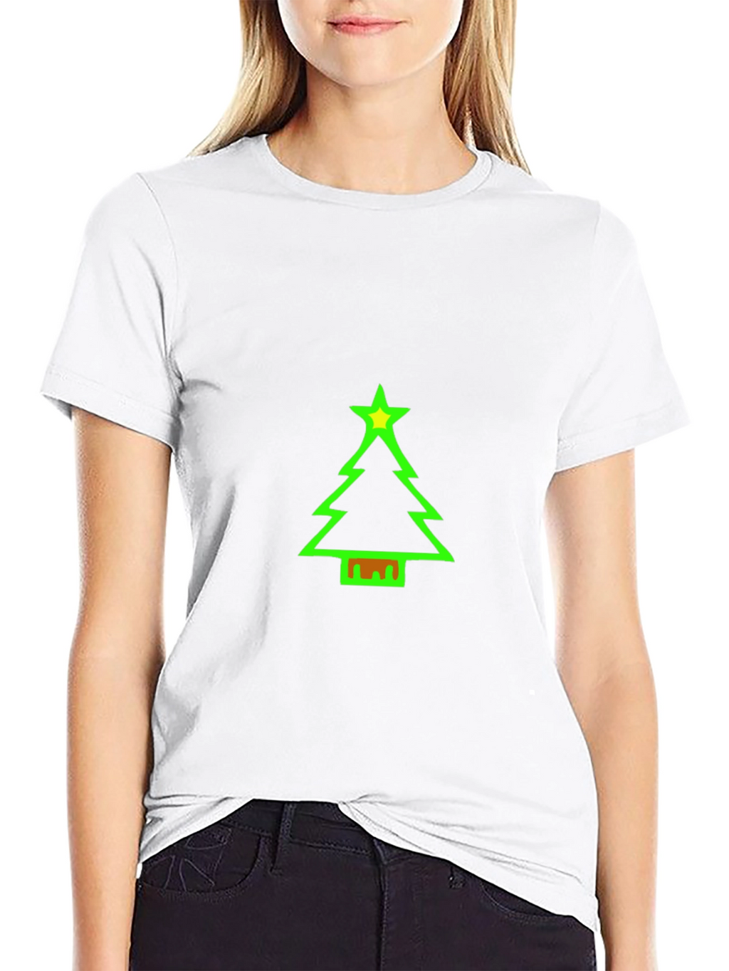 Festive Christmas Tree Graphic Tee - Holiday Cheer