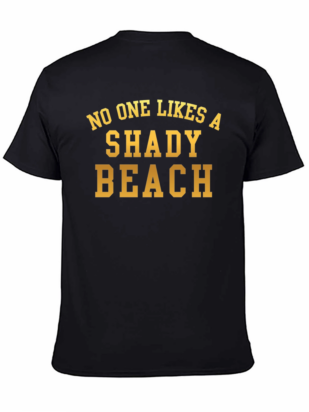 Shady Beach Graphic Tee - Black Cotton T-Shirt