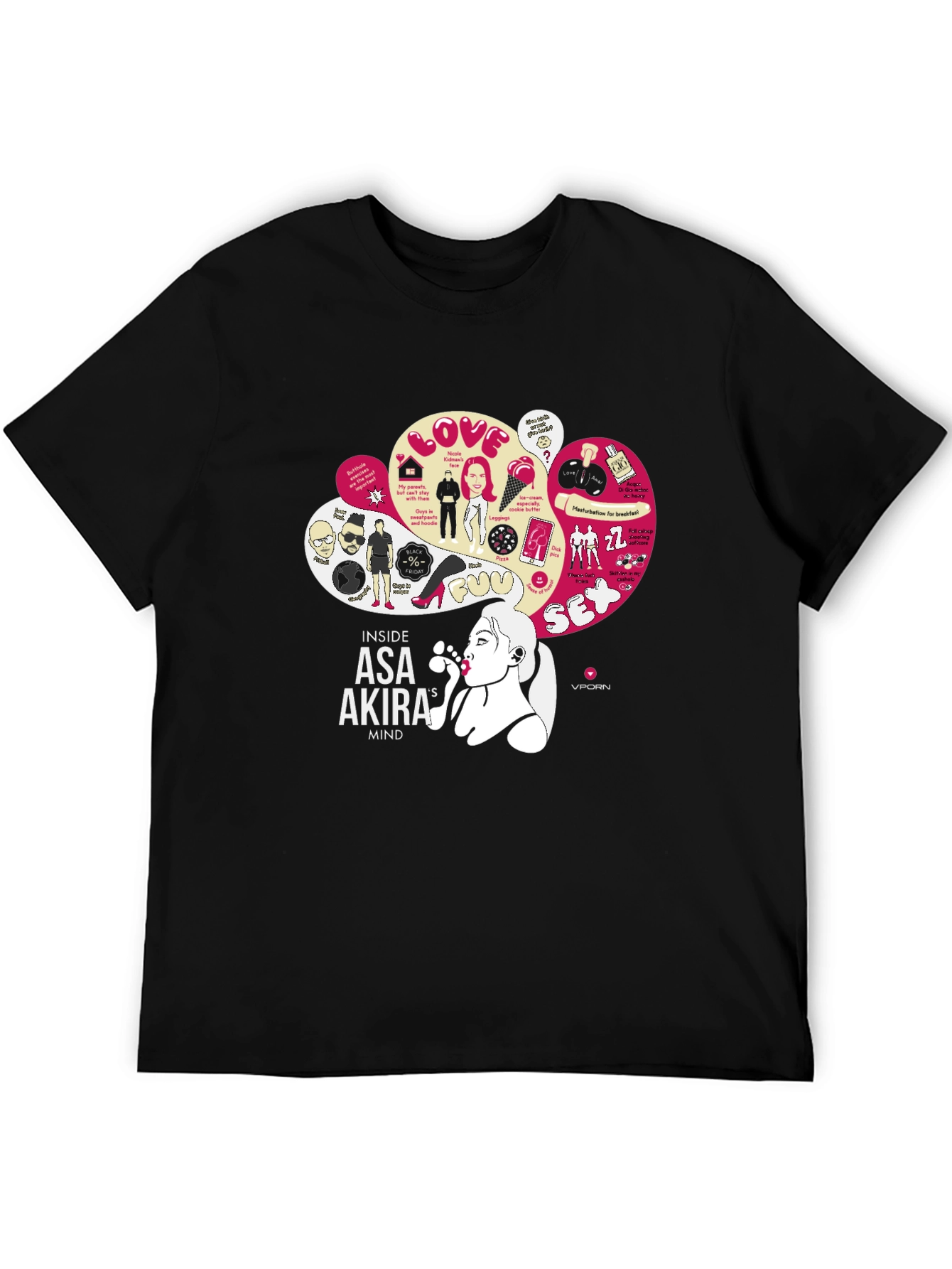 Asa Akira Mind T-Shirt: Funny Adult Humor Graphic Tee