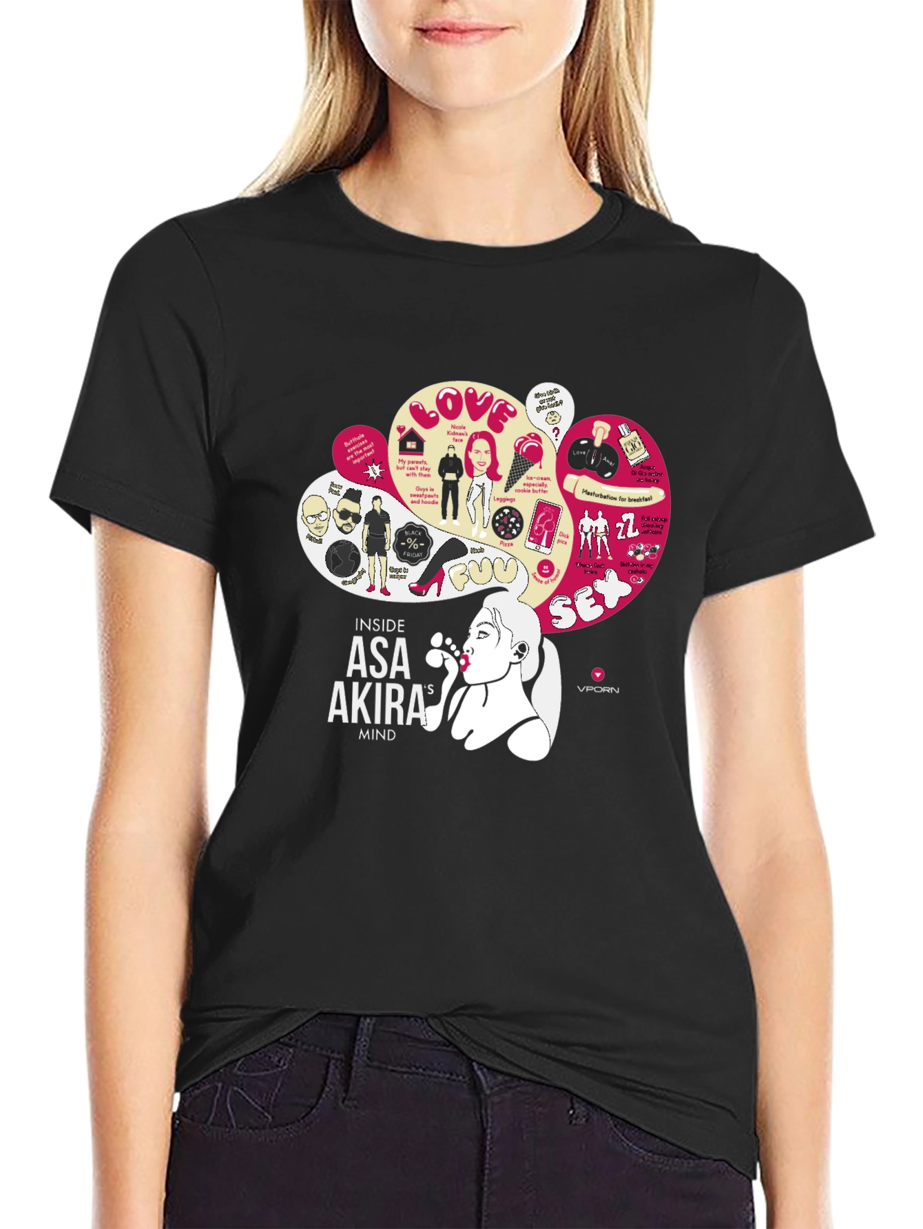 Asa Akira Mind T-Shirt: Funny Adult Humor Graphic Tee