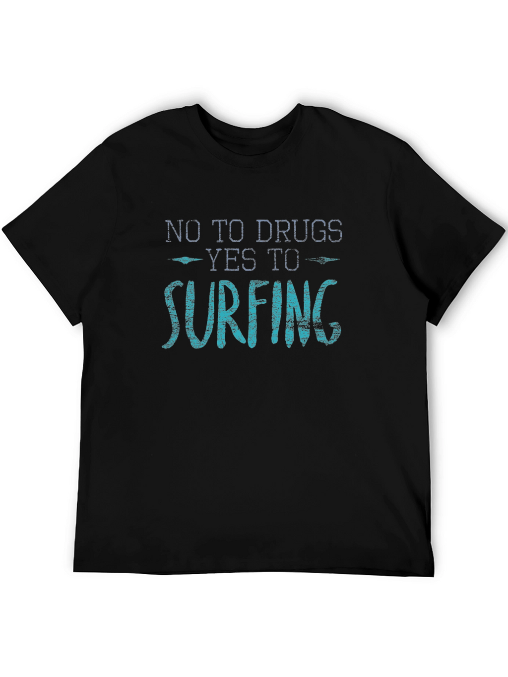 No Drugs Yes Surfing Graphic T-Shirt