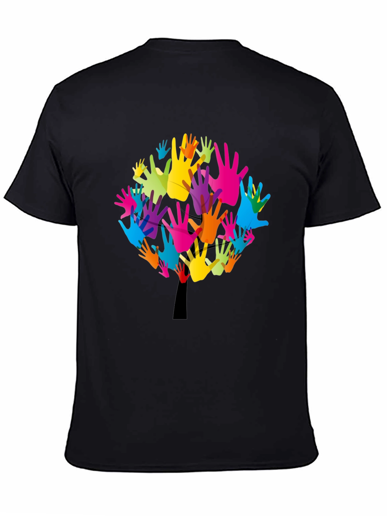 Colorful Hands Tree Graphic T-Shirt - Unity & Diversity
