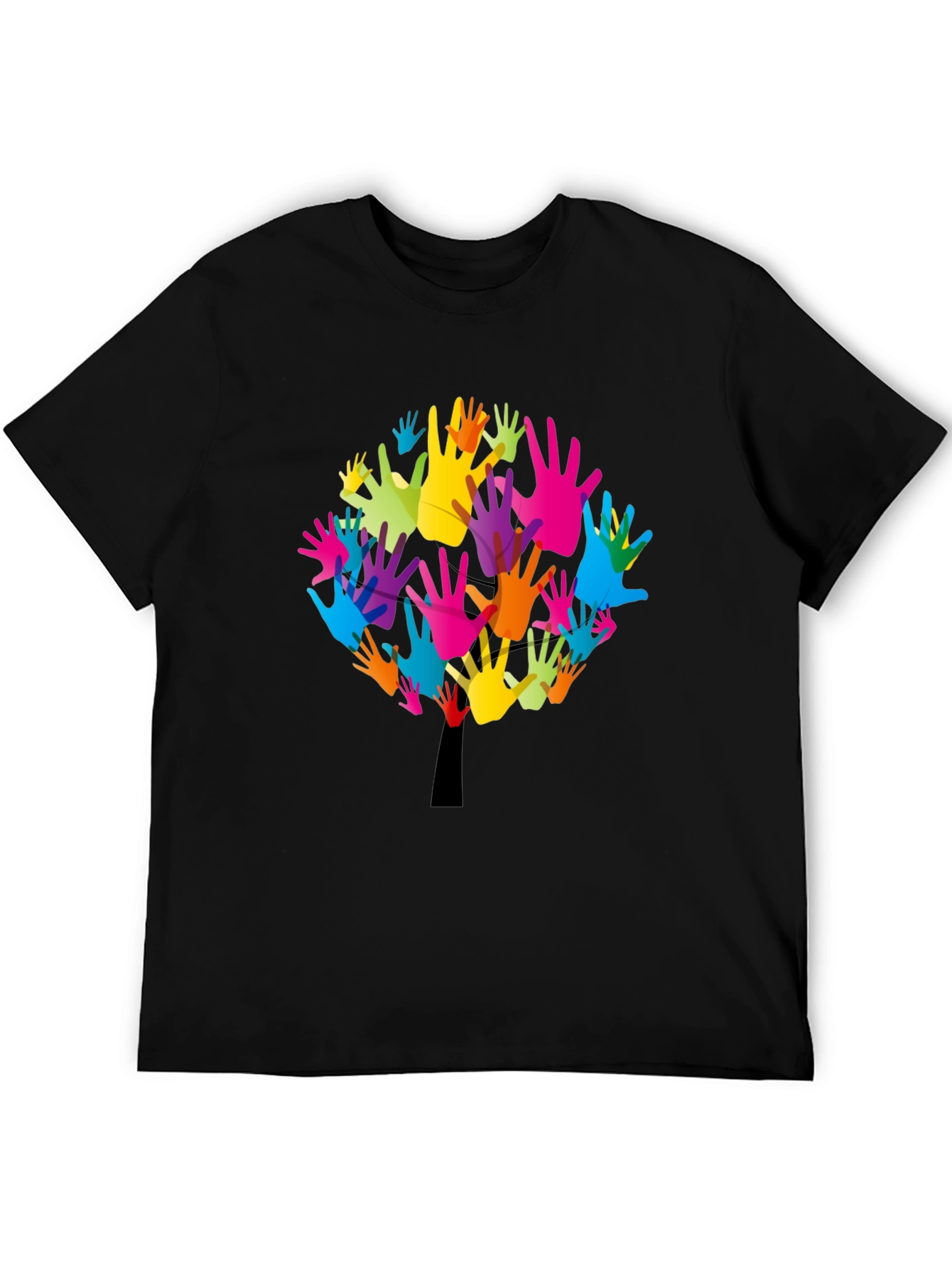 Colorful Hands Tree Graphic T-Shirt - Unity & Diversity