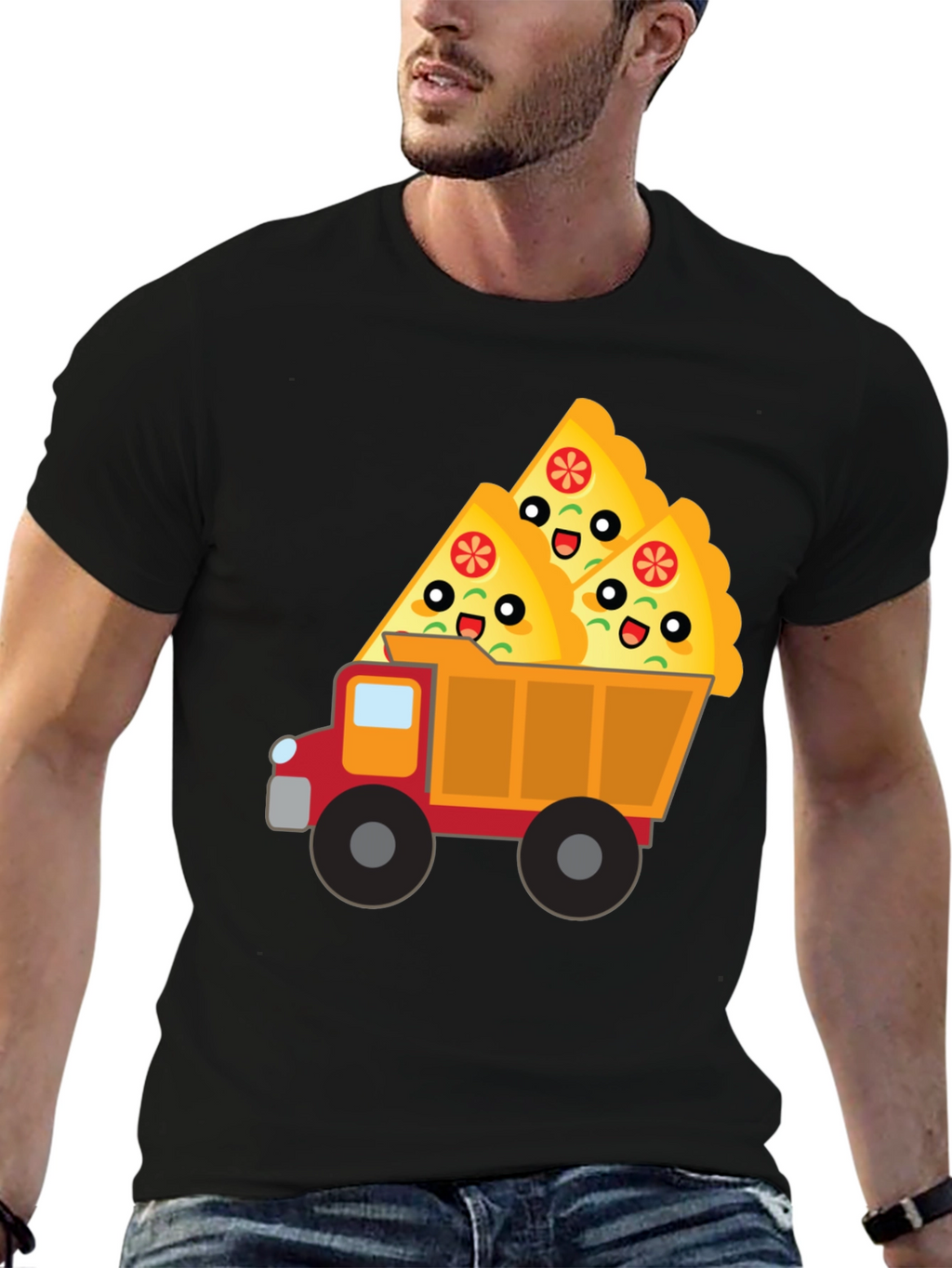 Pizza Truck T-Shirt - Novelty Food Tee