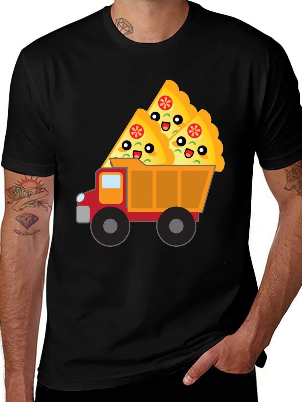 Pizza Truck T-Shirt - Novelty Food Tee