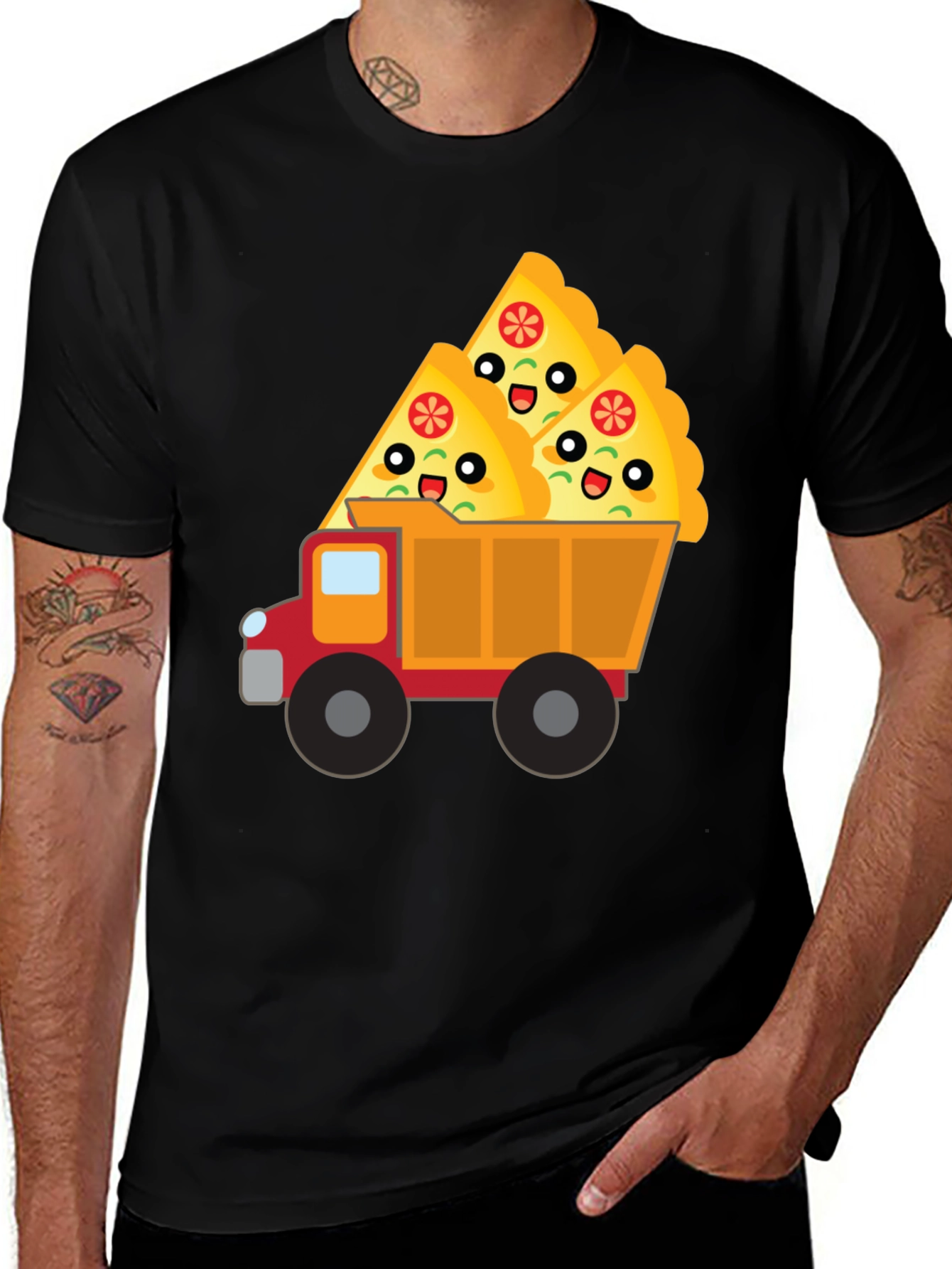 Pizza Truck T-Shirt - Novelty Food Tee