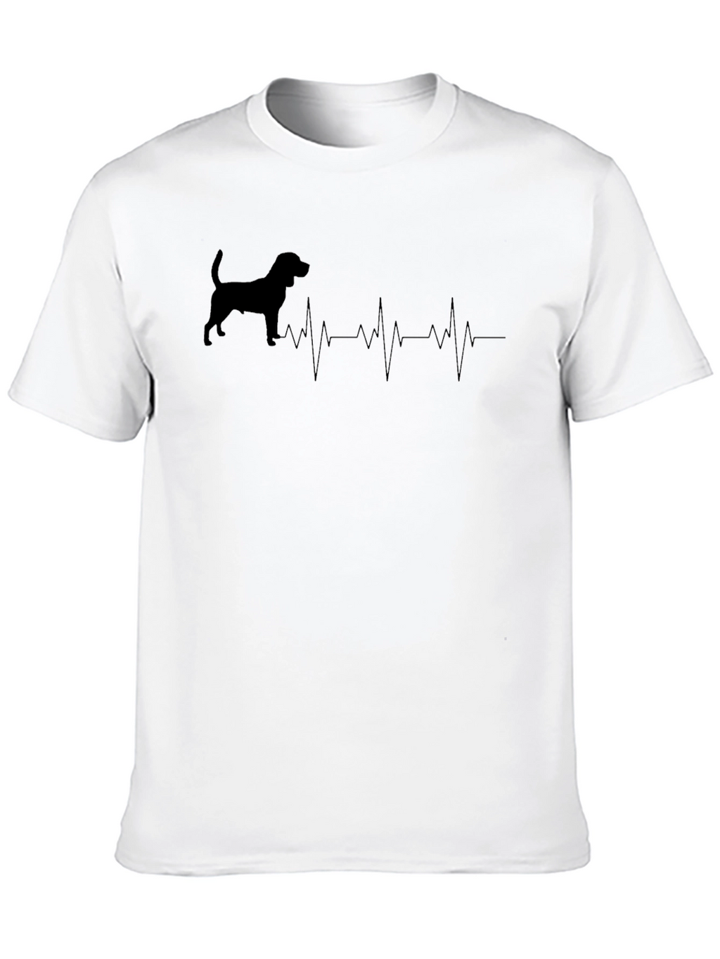 Dog Heartbeat T-Shirt - Black Graphic Tee